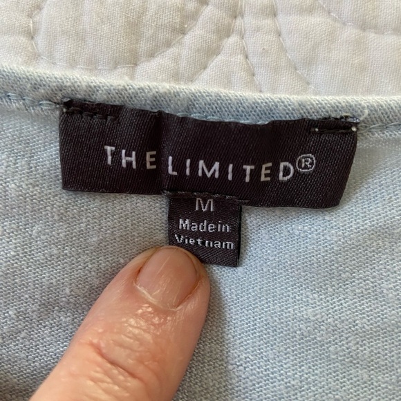 The Limited Linen Blend Boatneck Oversized Light Blue Dolman Sleeve Size Medium - Picture 2 of 9